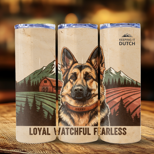 Loyal Gabby | 20oz Skinny Metal Tumbler with Lid and Straw