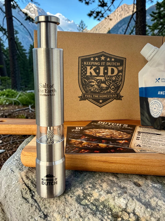 Fuel the Homestead: Salt of the Earth Steel Grinder & Salt Starter Kit by Keeping It Dutch